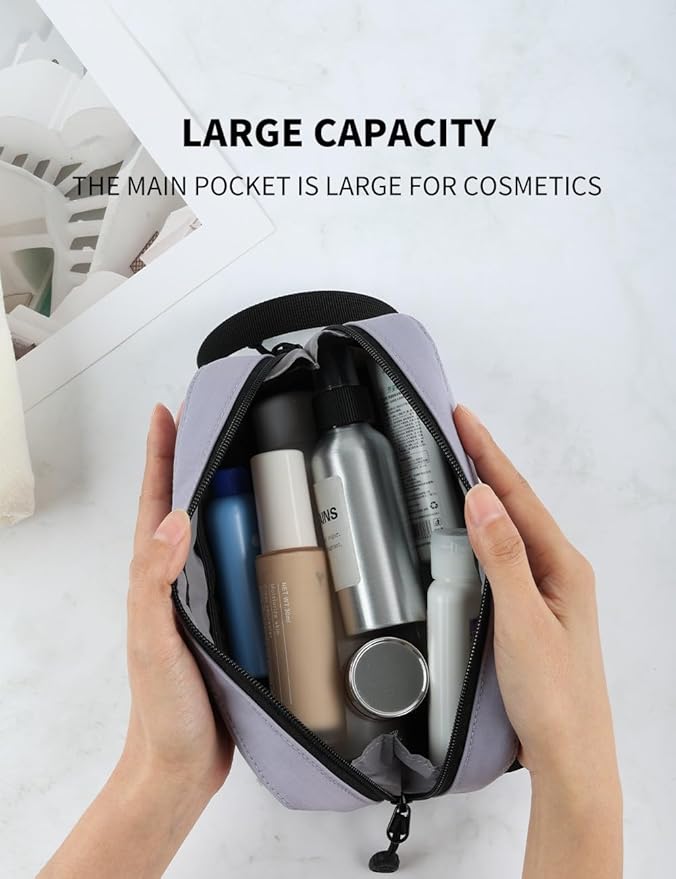 GOX Travel Toiletry Bag Dopp Kit Case for Men Multifunction Packing Organizer Pouch (Lavender purple)