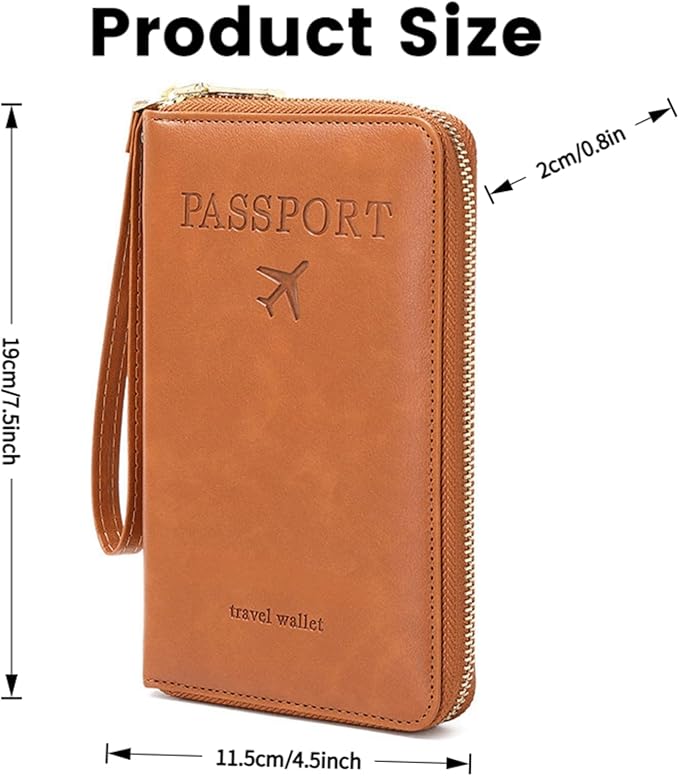 RFID Passport Holder for Travel - Cruise Essentials 2025 with RFID Blocking Sleeves | Anti-Theft Travel Wallet Document Organizer for Women & Men (Green)