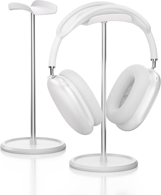 Headphone Stand??PACK??Headphone Holder with Storage Tray Compatible for Max Pro, Beats, Bose and Most Gaming Headphones. ?�No Tools Required??YO-2 (White)