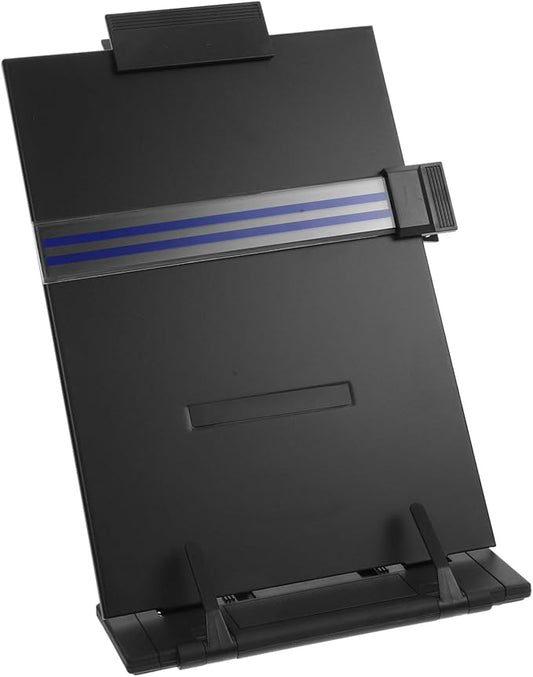 SEWACC Portable Iron Plastic Material Book Holder Stand for Desk Folding Design