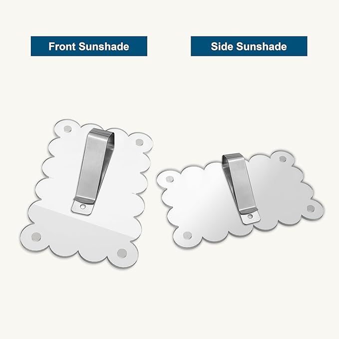 Car Sun Visor Photo Holder, Universal Magnetic Photo Car Visor Clip, Decorate Your Car Visor Picture Clip with Personality(Transparent Wave, 2.4x3.5)