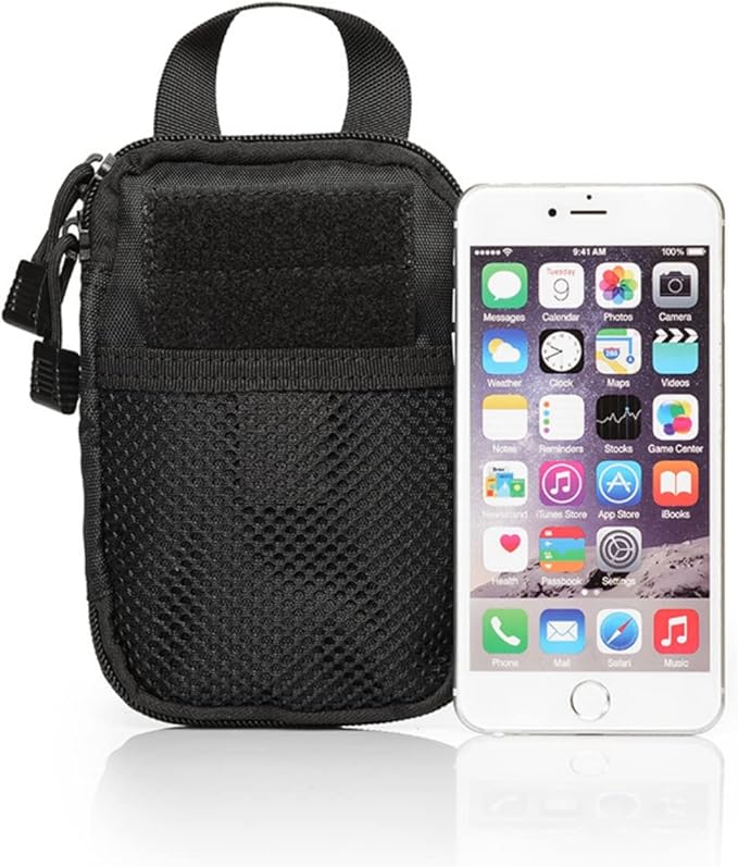 Mini Pocket Organizer Pouch, Tactical Molle Pouch Accessory Bag, Small Tool Storage Pouch for Phones/Cards/Keys/Pocket Knife, Men's Utility EDC Waist Bag Pack for Camping Hunting