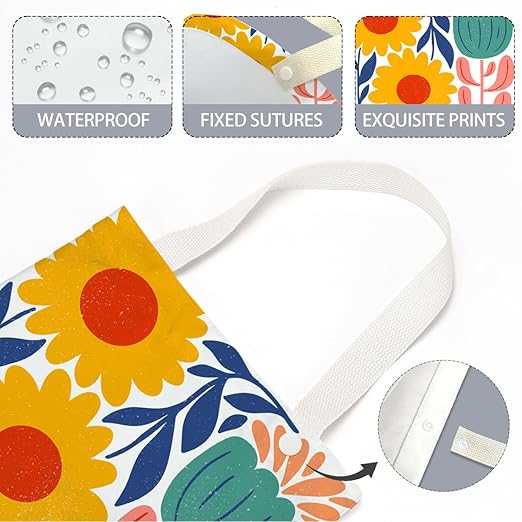 Danish Floral Car Trash Can, Car Trash Bag Hanging, Waterproof Cars Back Seat Hanging Organizer and Storage Trash Bags for Vehicle Travelling Camping