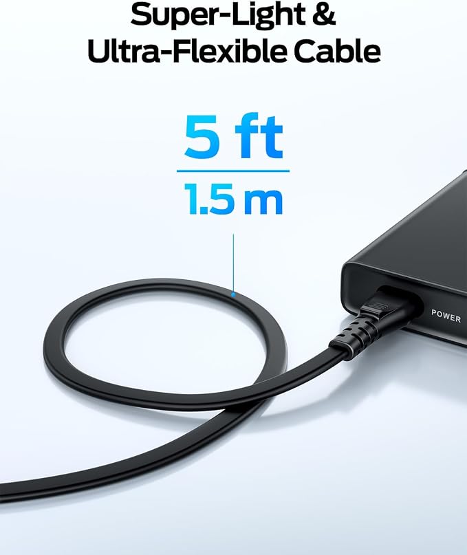MOVESPEED 165W 4 Port Slim GaN Charging Station, 140W Single Port USB-C Fast Charger with Detachable 5ft Cable & 2 Stands for Laptops, Phones, Tablets (for MacBook/Dell/HP/Samsung etc)