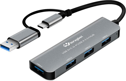USB Hub Extrended Multiple Port USB 3.0 Hub with 5Gbps High Speed Data Transfer, Compatible with Window Mac Laptop Desktop iMac Surface Flash Drive HDD