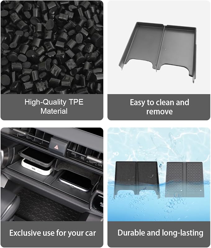 CDEFG for 2026 Toyota RAV4 Center Console Organizer for 2026 Toyota RAV4 Accessories Middle Console Organizer Tray Glove Box Storage Box Glove Box with Wireless Charging Cover