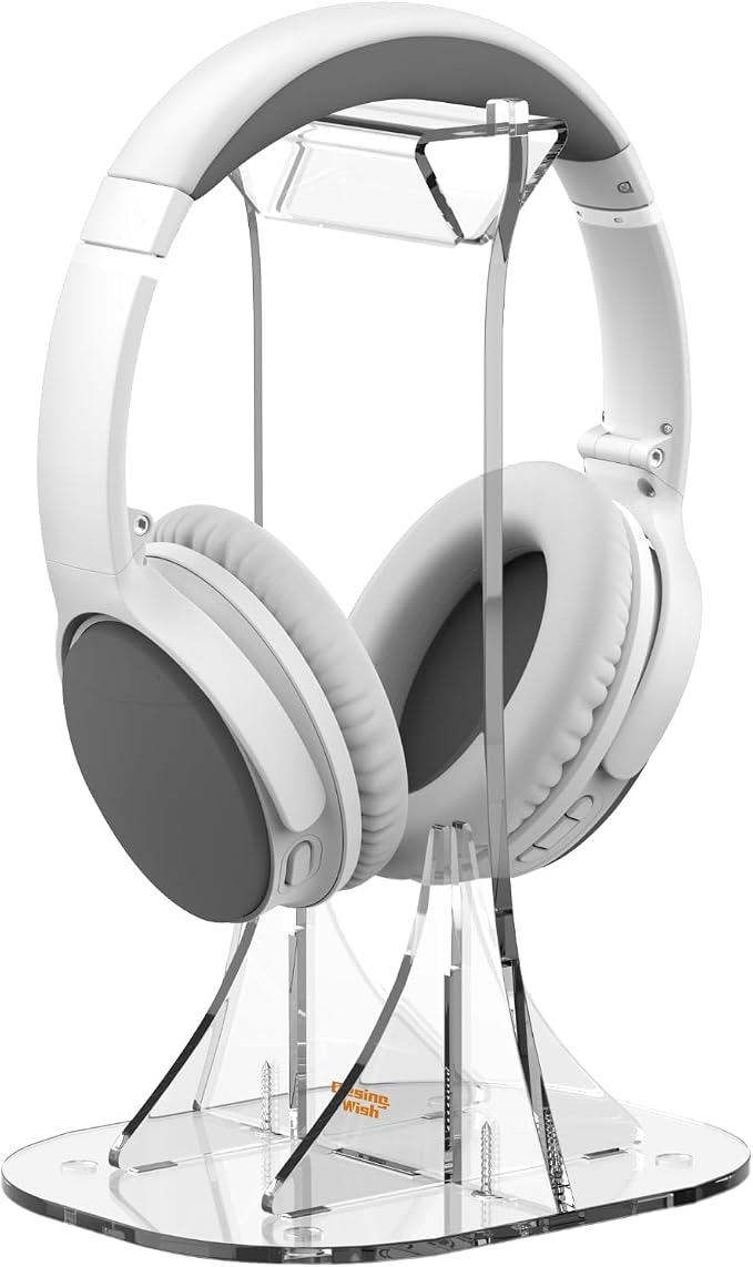 Acrylic Headphone Stand for Desk Non-Slip Universal Headphone Holder Gaming Headset Stand Headset Hanger for All Headphones Size