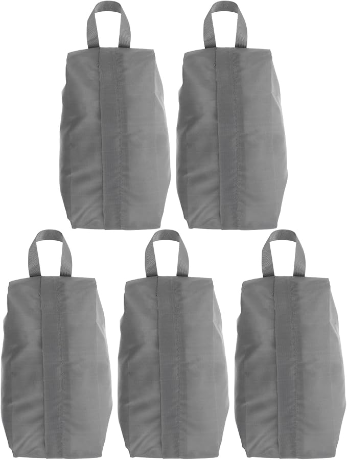 5pcs Waterproof Underwear Travel Bags with Portable Handle Gray Canvas Pouch Suitcase Packing Organizer for Women