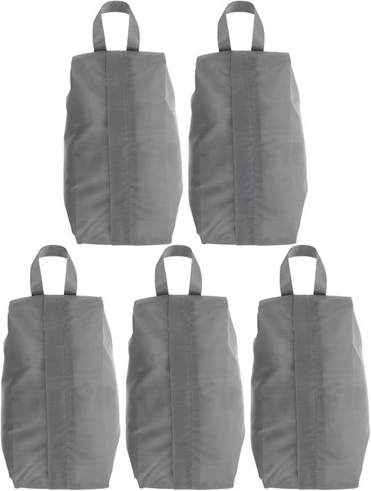 5pcs Waterproof Underwear Travel Bags with Portable Handle Gray Canvas Pouch Suitcase Packing Organizer for Women