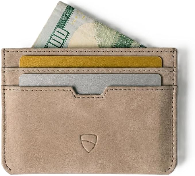 Vaultskin MOORGATE Slim Card Holder – Minimalist Leather Wallet with RFID Blocking, Front Pocket Credit Card Case for Men & Women