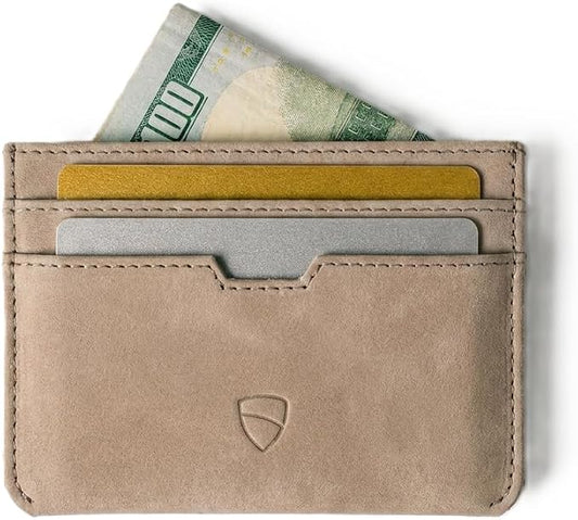 Vaultskin MOORGATE Slim Card Holder – Minimalist Leather Wallet with RFID Blocking, Front Pocket Credit Card Case for Men & Women