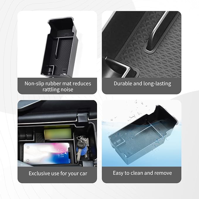 CDEFG Center Console Organizer Tray for 2021-2025 2026 Buick Envision Interior Accessories ABS Black Material Armrest Insert Secondary Storage Box Envision Accessories
