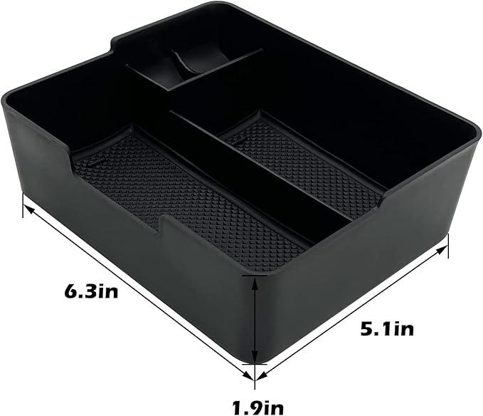 JOJOMARK Compatible with Tesla Model 3/Y Accessories Center Console Organizer Tray Fits for Tesla Model 3 2017 2018 2019 2020 /Model Y 2020 （The cover closed Rotary version）