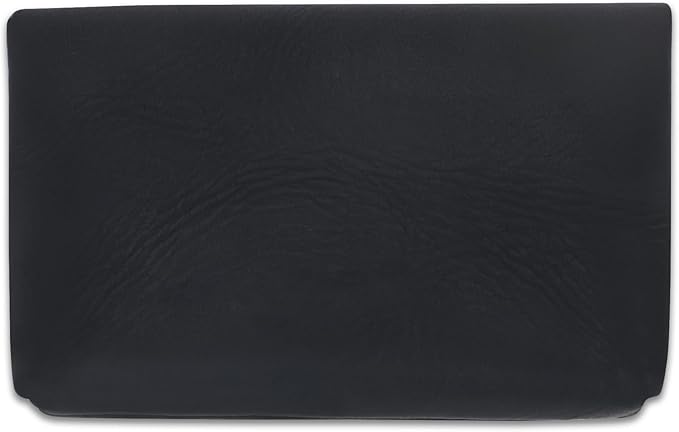 Leather Double Coin Pouch Premium Cash & Card Holder Compact Cable Organizer Travel Makeup Bag, Handmade Artisan Craft Vintage Leather Accessories Multipurpose Wallet & Organizer (Black)