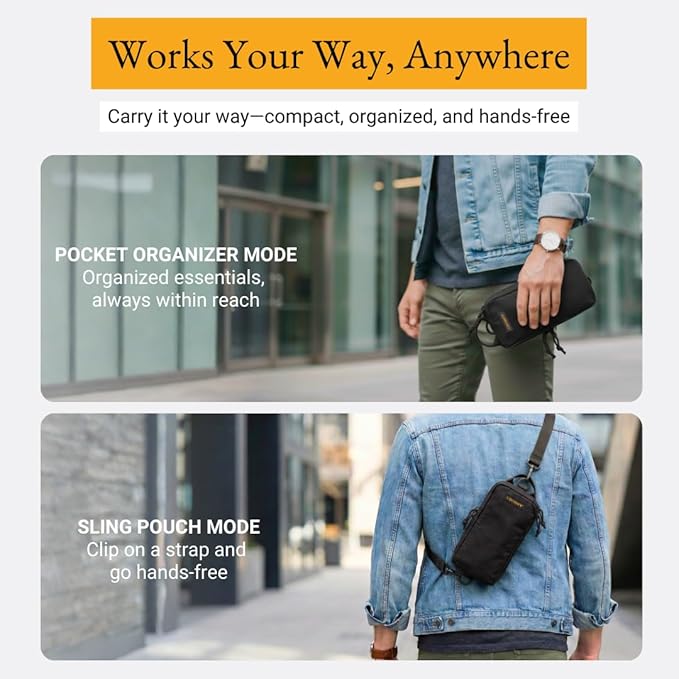 LOCHBY® Venture Pouch | Multipurpose Tactical Tool Bag | Water Resistant Waxed Canvas | Dual-Sided Zipper Pouch | for Motorcycle, Bike, EDC, Pen, Pencil, Art, Tech & Travel