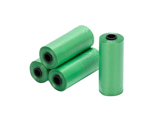 Ginsco 0.8 Gallons Disposable Trash Bags for Mini Car Trash Can, Portable Small Car Garbage Bags, Cars Accessories, Mini Trash Bags, Plastic Trash Bag for Cars/Home/Office (4 Rolls/60 Counts) Green