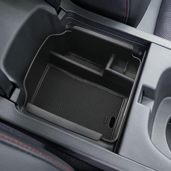SXCY 2023-2025 2026 Acura Integra 2022-2025 2026 Civic Si Center Console Organizer Tray for Civic 11th Gen 2023-2026 Civic Si Hatchback Manual Armrest Console Organizer Civic Si Storage (black)