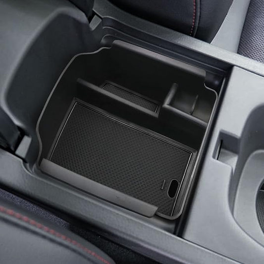 SXCY 2023-2025 2026 Acura Integra 2022-2025 2026 Civic Si Center Console Organizer Tray for Civic 11th Gen 2023-2026 Civic Si Hatchback Manual Armrest Console Organizer Civic Si Storage (black)