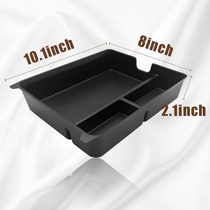 Muslogy Center Console Organizer Compatible with 2023-2026 Honda Pilot Accessories, 2024 2026 Ridgeline/2024-2026 Passport Center Console Storage Box Divider Inserts Interior ABS Material(Black)