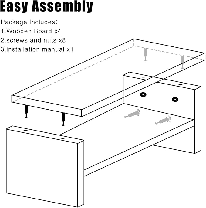 2 Tiers Monitor Stand 16.7??Computer Monitor Riser White, Wooden Monitor Riser for PC Screen/Printer Desktop Organization