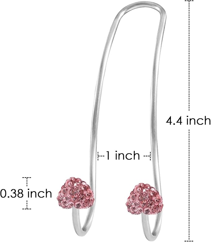Pink Car Accessories for Women , 2 Pcs Hot Pink Car Decor Hooks for Purses and Bags, Durable Backseat Holder, Cute Heart-Style Heavy-duty Purse Hook Hangers, Storage Universal for SUV Truck & Van