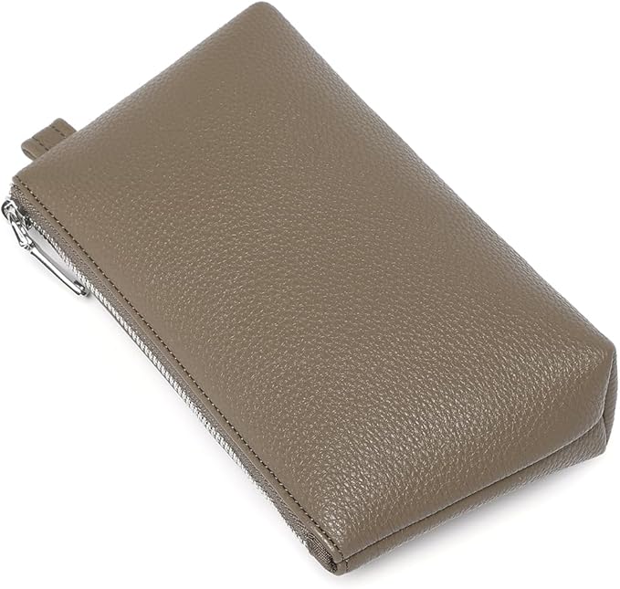PU Leather Makeup Simple and Convenient Handbag Small Exquisite Storage Bag (PU/Tea Color)