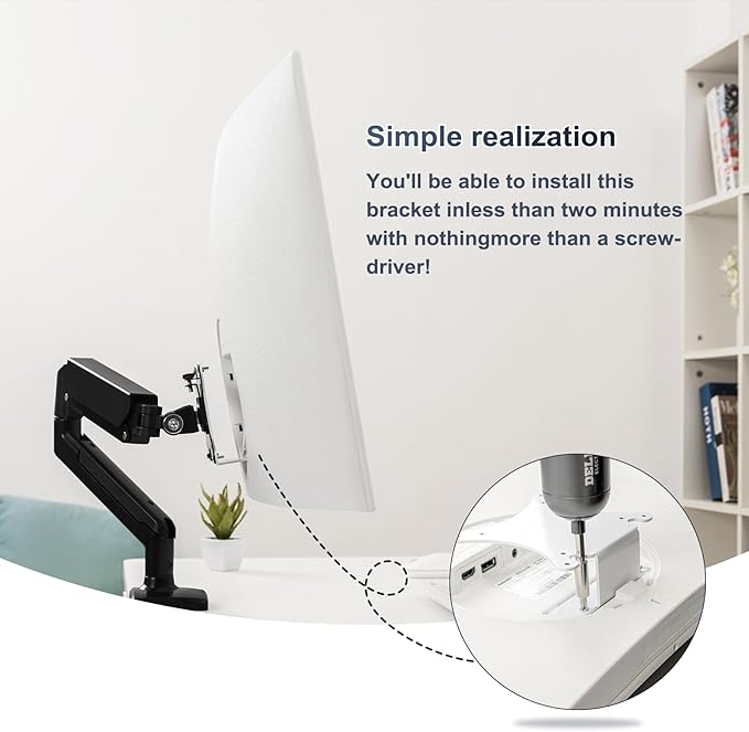 VESA Mount Adapte Compatible with Samsung Curved Monitors U32R590, U32R590C, U32R592, and U32R591 VESA Adapter Bracket for VESA Stand, Arm or Desk Mount with 75x75, 100x100 mm