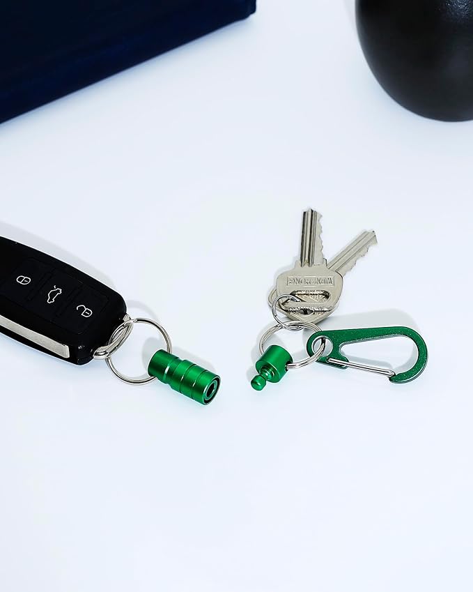 Quick Release Keychain Clip, Small Carabiner Clip & Pull Apart Detachable Key Ring, Car Key Chain Hooks Keyring