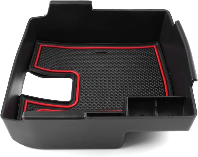 SKTU for 2020 2021 2022 2023 2024 2025 2026 Toyota Corolla Center Console Organizer 2023 2024 2025 2026 Corolla Accessories Center Console Tray Insert Organizer ABS with USB Hole and Coin Holder (Red)