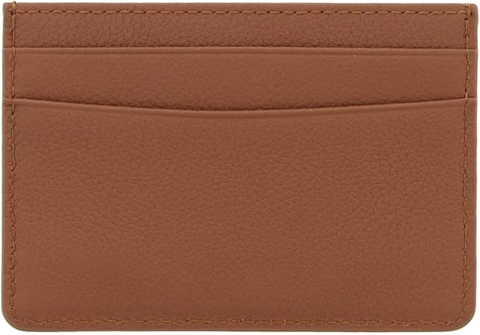 Slim Minimalist Front Pocket RFID Blocking Leather Wallets for Men and Women - Caramel Brown