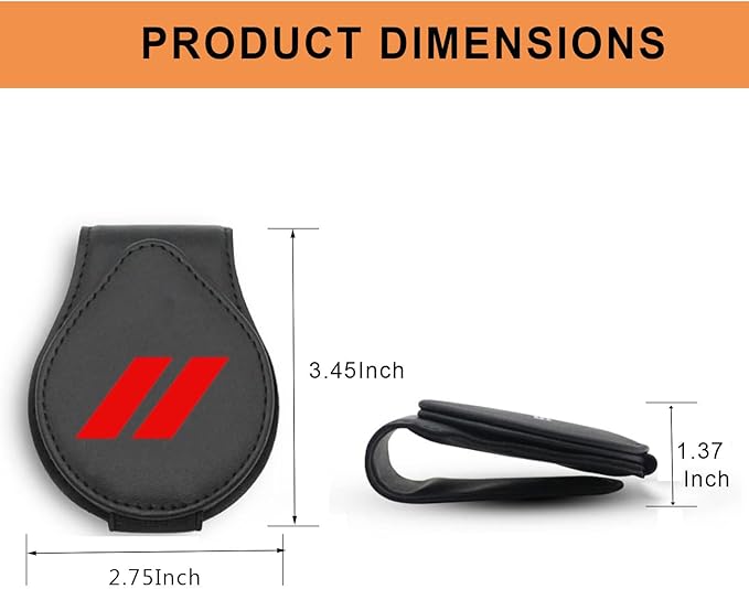 Sunglasses Holder Suit for Dodge Challenger Charger SRT RAM Car Sun Visor Magnetic Leather Glasses Sunglass Clip Eyeglasses Mount Car Accessories for Dodge Owners