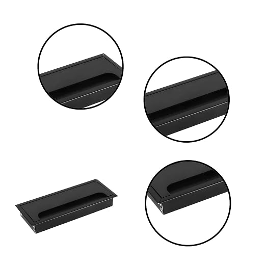 Desktop Cable Management Cover for Desk Organization - Aluminum Alloy Cable Box with Brush Seal (Black, 8.0x20.0x2.8 cm)