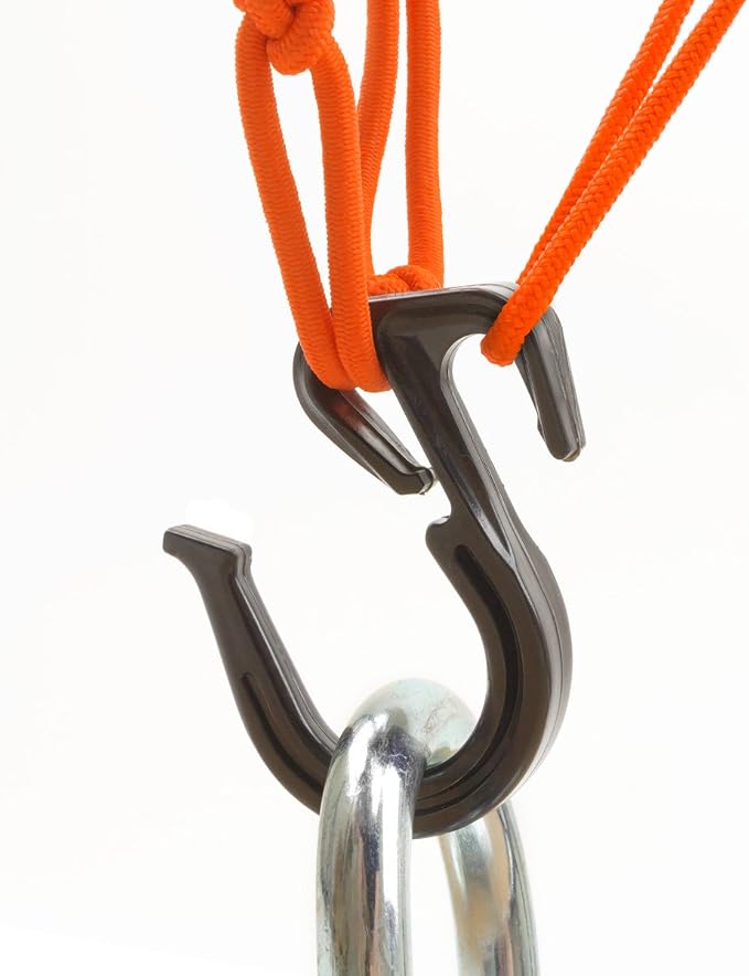 PowerTye 50159 Orange 15"X15" Cargo Net Featuring 6 Adjustable Hooks & Tight 2"x2" Mesh (Each)
