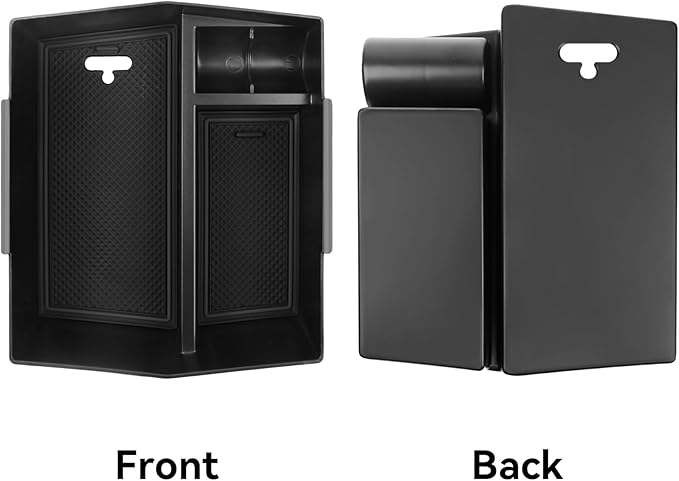 Center Console Organizer Tray Compatible with Subaru 2025 2026 Forester Accessories Armrest Storage Box ABS Console Insert Tray Container (Black Mat)