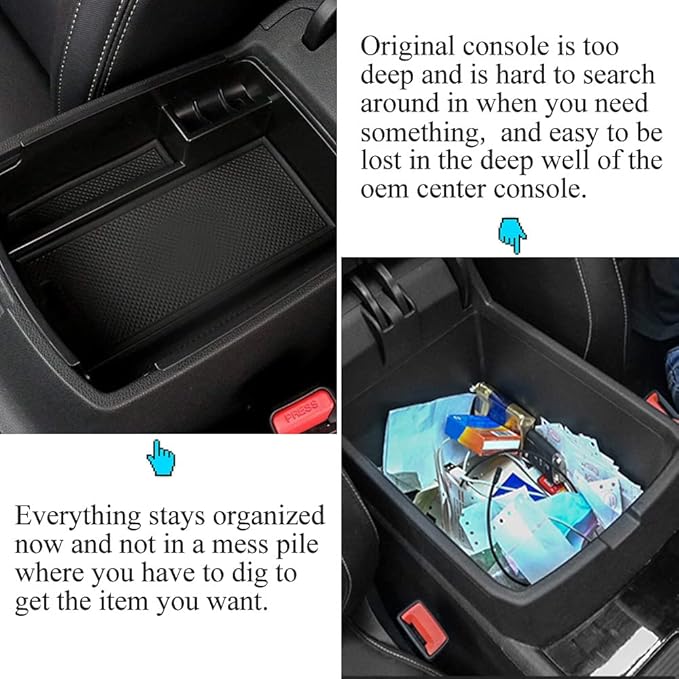 Vesul Center Console Tray Storage Box Compatible with Kia Sportage 2017 2018 2019 2020 2021 2022 ABS Tray Insert Organizer Glove Pallet