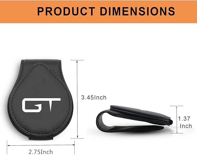 Car Sunglasses Holder for GT Car Sun Visor Leather Glasses Sunglass Clip Magnetic Eyeglass Hanger Mount Car Accessories Compatible with GT Car Owners