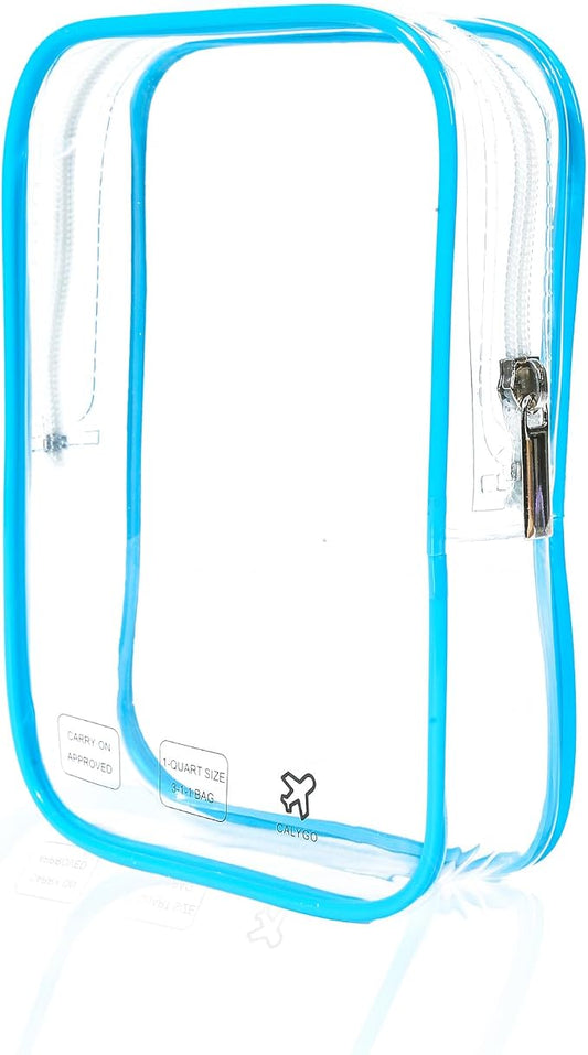 Packing Cubes 1 Quart Size Travel Bag TSA Approved Toiletry Bag Clear Small Purse Pouch International Long Flight Must Haves for Toiletries Makeup Liquids Airplane Europe Vacation Essentials