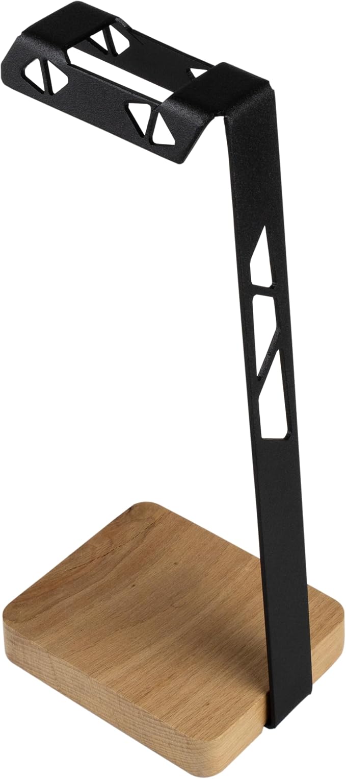 Headphone Stand, Headphone Holder Premium , Gaming Headset Holder, Handcrafted Wood Steel Headphones Stand for Desk, Premium Handcrafted Steel Headphone Stand