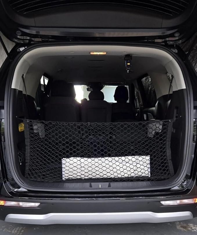 Rear Trunk Organizer Cargo Net for Kia Carnival 2022–2025 – Envelope Style Cargo Net for SUV – Premium Mesh Car Trunk Organizer Vehicle Carrier Storage – Compatible with Kia Carnival