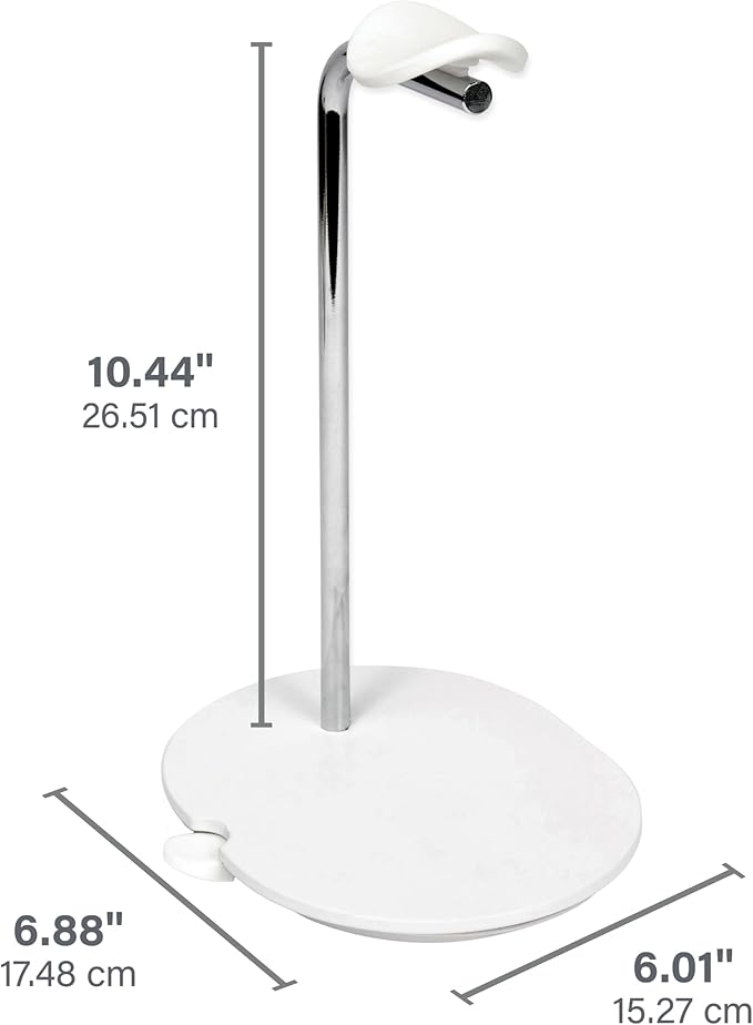 Sanus Sonos Ace Headphones Stand - Premium Stand w/Silicone Cradle Prevents Creasing & Built-in Cable Management w/Magnetic Clip for Fast Charging - Tool-Free Setup - White Sonos Headphones Holder
