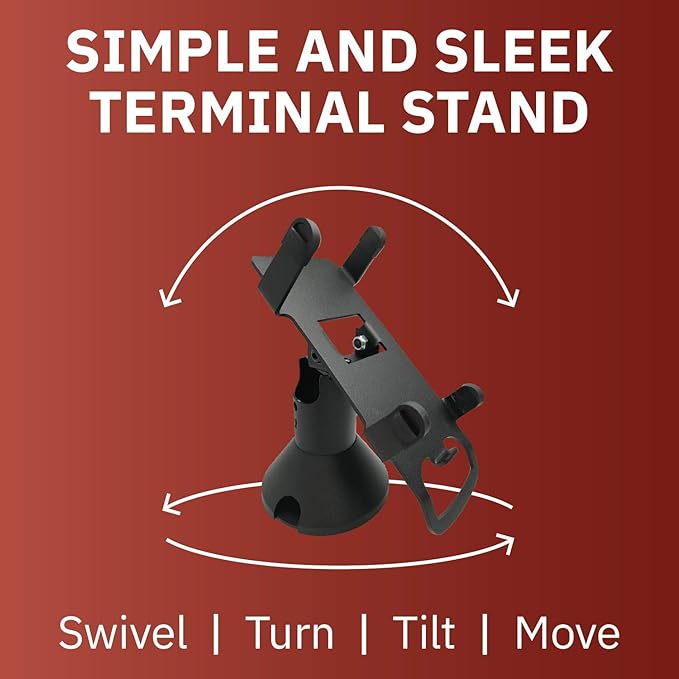 DCCStands Low Height Swivel and Tilt Ingenico ICT220/250 Terminal Stand, Screw-in and Adhesive