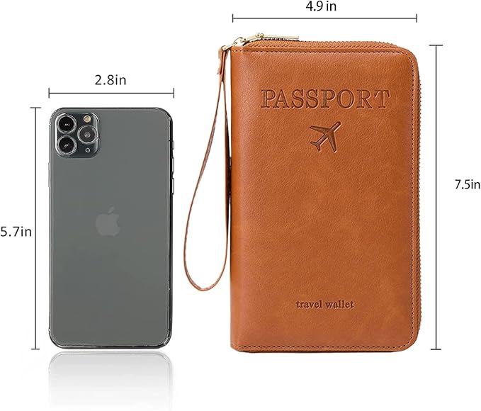 Family Passport Holder for Travel Women and Men RFID Passport Holder with Card Slots Holder Passport Case Passport cover Passport Wallet Travel Essentials and Accessories