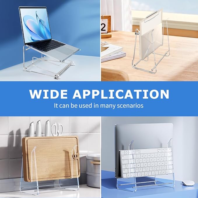 Acrylic Computer Riser Acrylic Laptop Stand for Desk Clear Laptop Stand Ergonomic Laptop Holder for Macbooks Notebooks (Transparent), 22359147