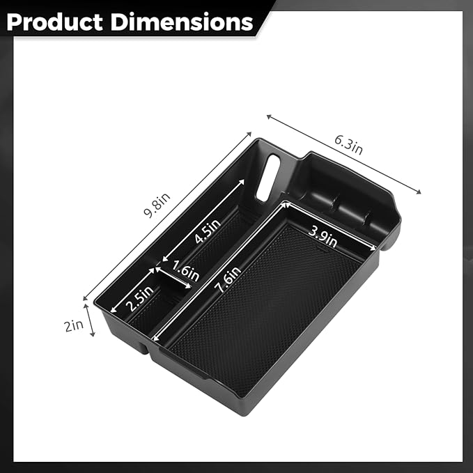 Center Console Organizer Compatible with 2021 2022 2023 2024 Toyota Sienna Accessories Center Console Tray Organizer ABS Armrest Box Insert Tray