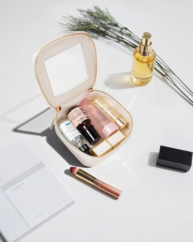 Travel Clear Makeup Bag Set, TSA Approved Cosmetic Bag Case with Zipper Portable Makeup Pouch Toiletry Bag Traveling Cosmetic Organizer Storage Bag Car Organizer Car Essentials
