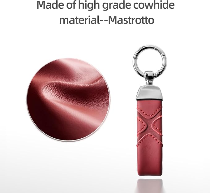 BETTERHUMZ Leather Suede Car Keychain,Key Chain Clip for Alcantara, Anti-Lost D-Ring for Men and Women Car Accessories