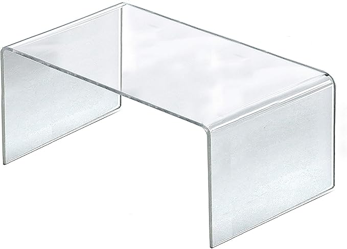 Azar Displays 515311 12" W x 7.75" D x 6" H Acrylic Riser (4 Pack)