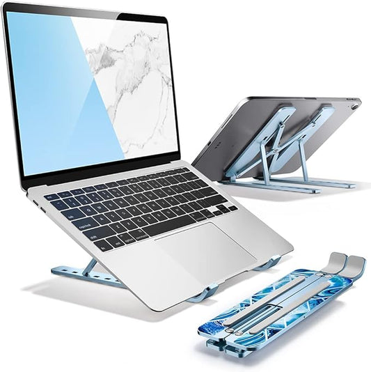 i-Blason Cosmo Laptop Stand, Adjustable Aluminum Alloy Laptop Riser Holder with Multi-Angle Stand Compatible with MacBook Pro/MacBook Air, 7-17.3" Laptops & Tablets (Ocean)