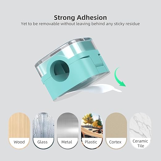 Magnetic Cord Organizer, 6 Pack Magnetic Cable Clips Under Desk Cable Management, Strong Adhesive Wire Holder Keeper for Office Home Kitchen Appliances Bedroom Car Wall Nightstand, Clear Cyan