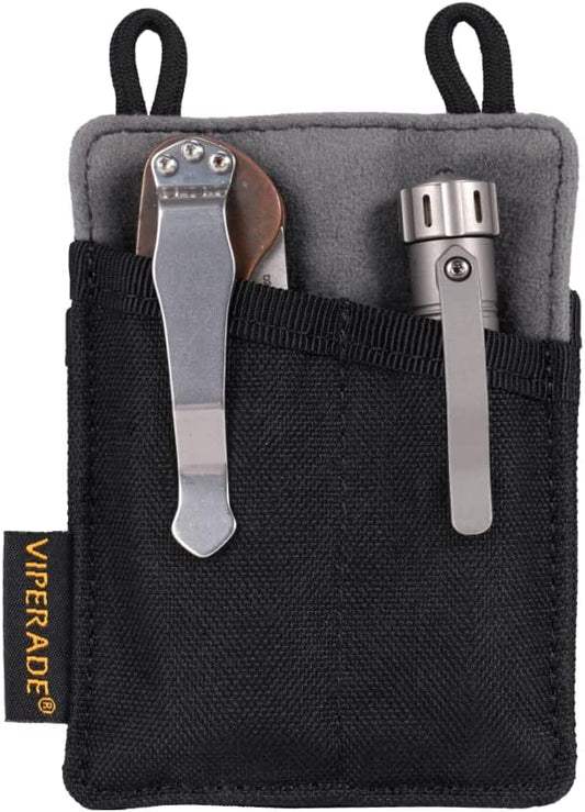 VIPERADE Slim EDC Pouch, Mini Pocket Organizer for Men, EDC Belt Organizer for Knife/Flashlight/Pen/Pry Bar/Mini Tools/Pocket Notebook